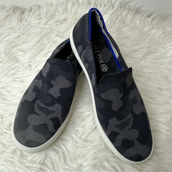 Rothy’s Grey Camo Slip On Sneaker Size 10 - Picture 1 of 15